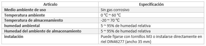 Tabla de especificaciones básicas del módulo mixto de temperatura XC-3AD4P2TDA-H