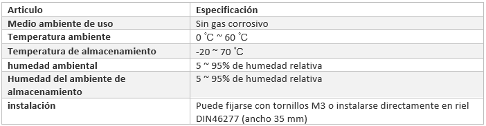 Tabla de especificaciones básicas del XC-E4AD